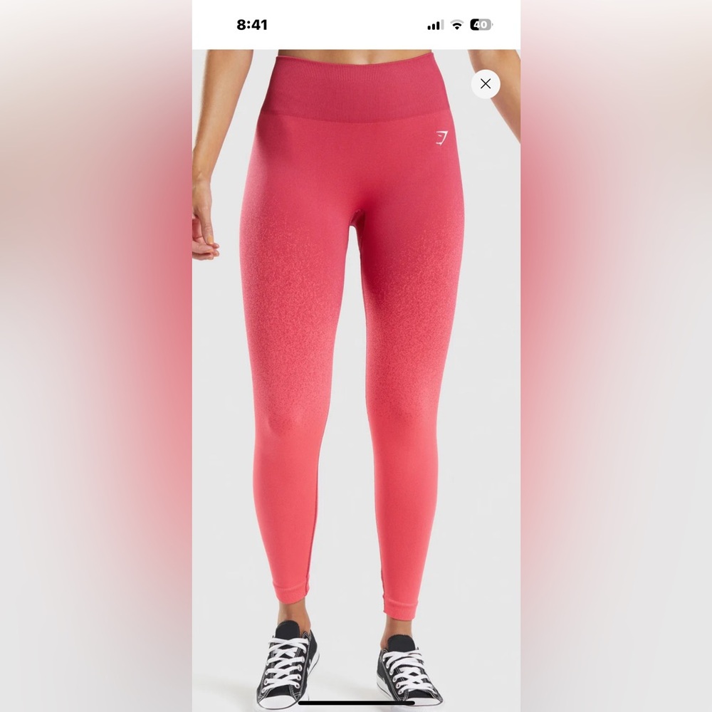 Gymshark adapt seamless ombré leggings red